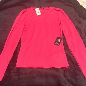 Express Fuchsia Long Sleeve Blouse